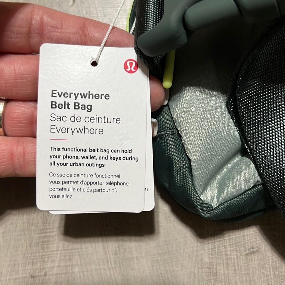 lululemon Olive Green and Light Lime Crossbody Belt Bag original hardware - Picture 8 of 10
